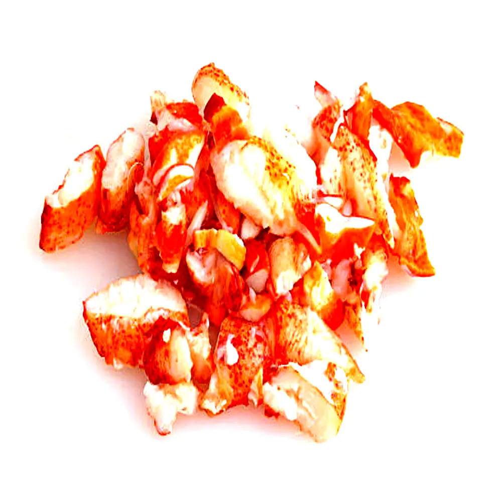 Fresh lobster meat chunks prepared for wholesale seafood distribution and foodservice use
