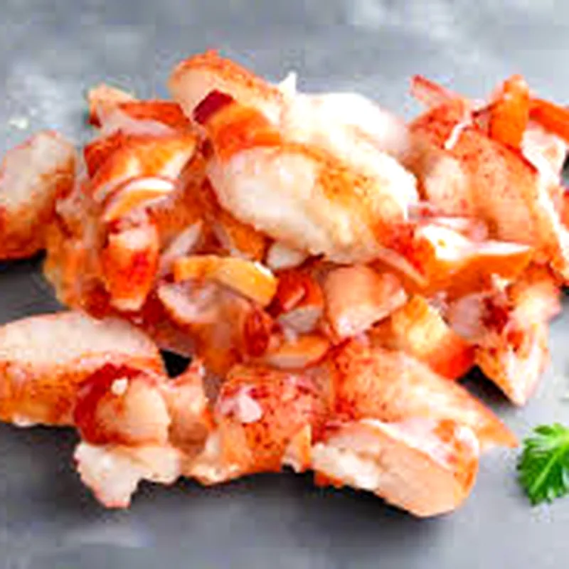 Premium frozen lobster meat portions prepared for wholesale seafood export, ready for restaurants and global seafood distributors